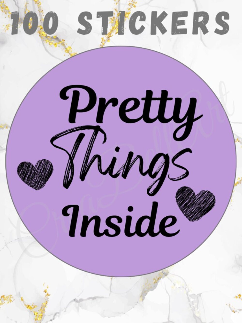 100 Thank you Stickers | Pretty Things Inside